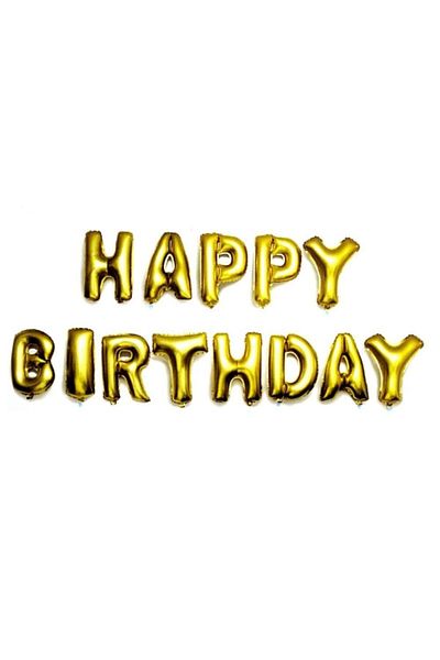 ikm balon Happy Birthday Gold Set Balloon Supply