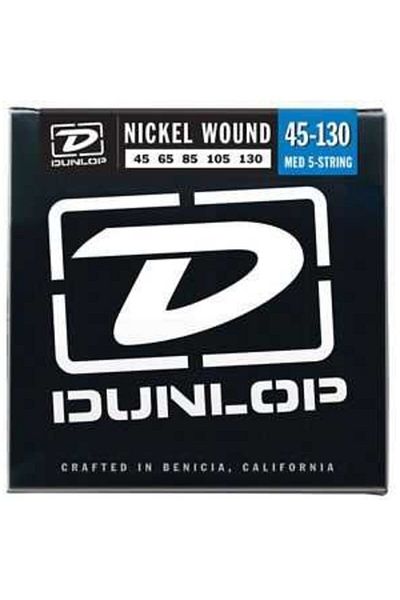 Jim Dunlop DBN45130 مجموعة سلسلة جيتار باس متوسطة الحجم مكونة من 5 أوتار (45-130)
