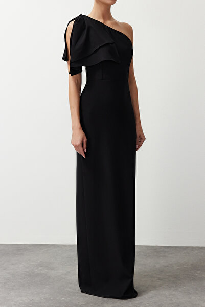 Trendyol Collection Μαύρο A-Cut Woven - Βραδινό φόρεμα και φόρεμα επιστροφής στο σπίτι TPRSS23AE00095