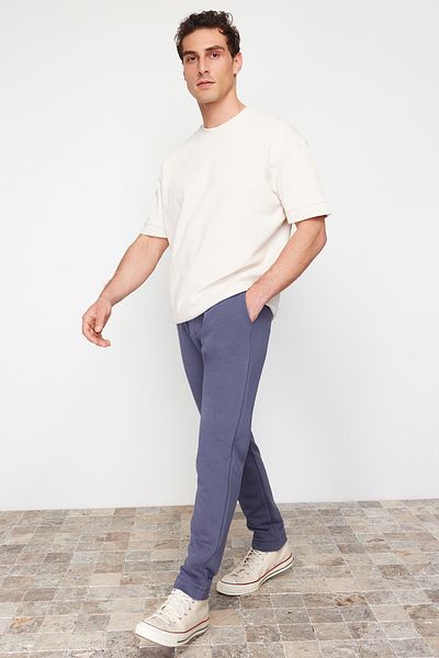 Trendyol Collection Παντελόνι Indigo Basic - TMNSS24EA00008
