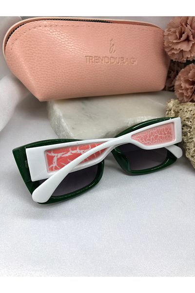 Di Caprio Ode Cat Eye Green Two Colors Women's Sunglasses