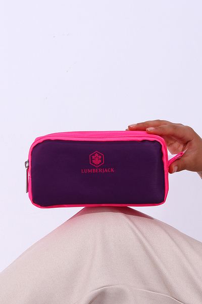 lumberjack 24014-24015-24016 Θήκη για στυλό Θήκη για στυλό δύο ματιών Σχολική θήκη για στυλό ΡΟΖ