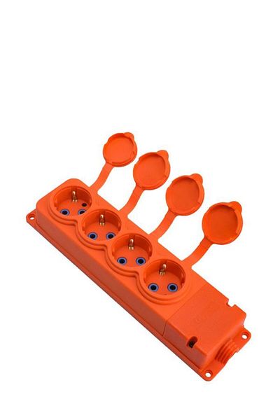 Bylion Orange Rubber Quadruple Group Socket - 4Kmp-O