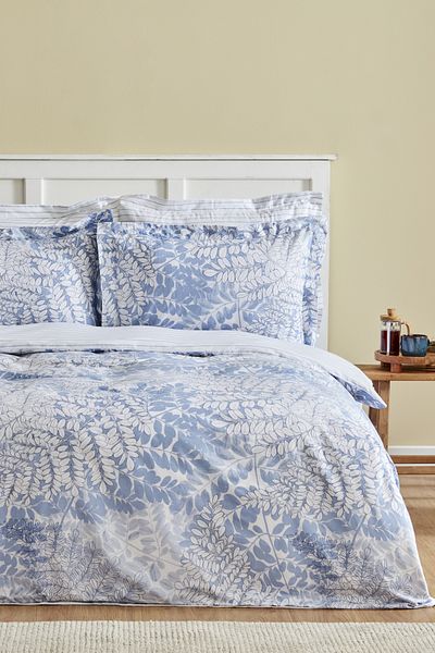 Karaca Home Set cuvertură de pilota dublă Hayley 100% bumbac, albastru