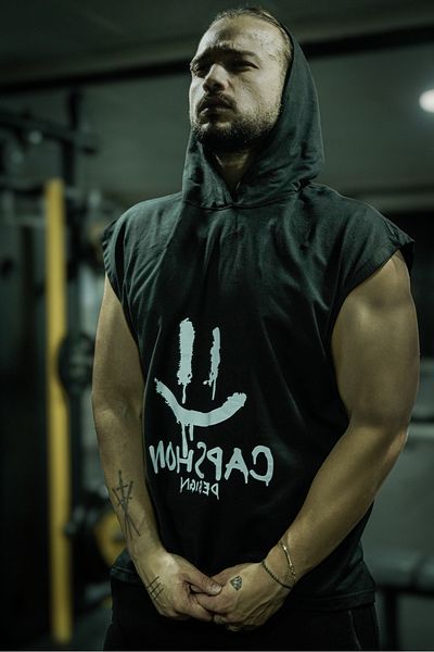Oxlade Hooded Athlete Fitness Gym Toptank®
