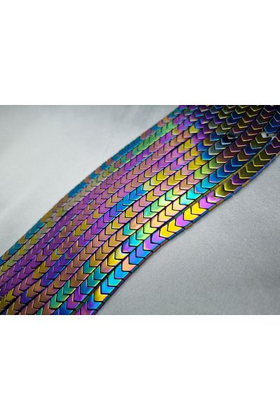 Yüksel Boncuk 6x3 mm Μοντέλο Αιματίτης (Χρώμα) Πέτρα Σειρά Φυσικής Πέτρας