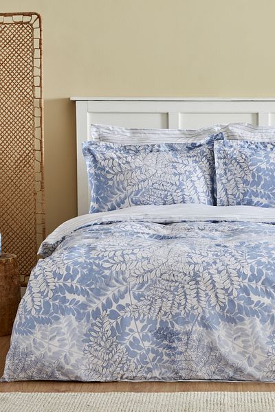 Karaca Home Set cuvertură de pilota dublă Hayley 100% bumbac, albastru