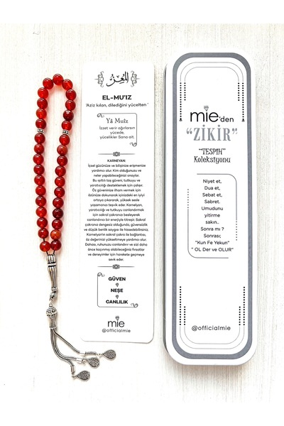 Doğal Taşlı Ve 925 Ayar Gümüş Imameli Zikir Tespih Koleksiyonu / El-mu'ız