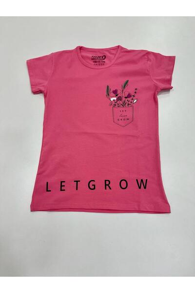 Esterella Short Sleeve Printed Letgrow Girls T-shirt - Flexible Combed Cotton...