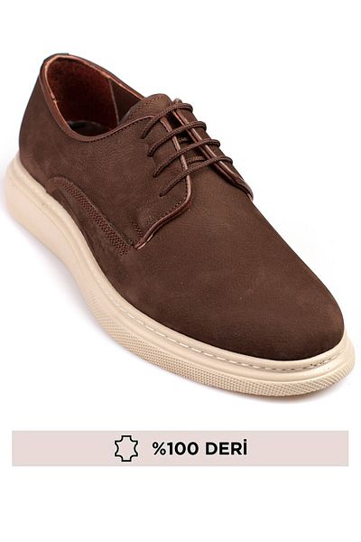 depderi Ανδρικά παπούτσια - 100% δέρμα Nubuck, ψηλή σόλα