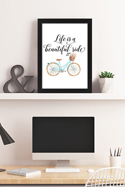 yhfoto Život je prelepa vožnja - A4 dekorativni okvir Re Sa šljokicama crni -...