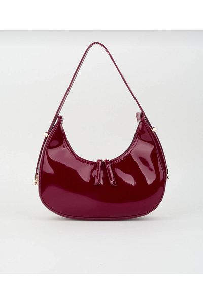 Bubu Women's Faux Leather Baguette Zipper Closure Handbag