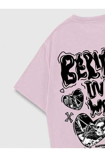 Mad&Calf Μπλουζάκι Unisex Believe με στάμπα με λαιμόκοψη