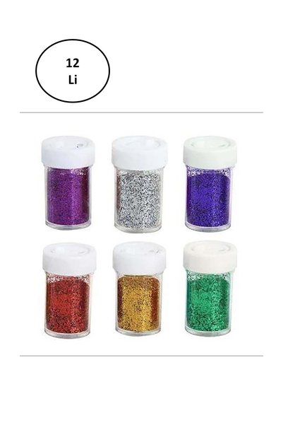 Generic Brand Rubenis Mixed Powder Glitter with Salt Shakers Rb5200 Pack of 12
