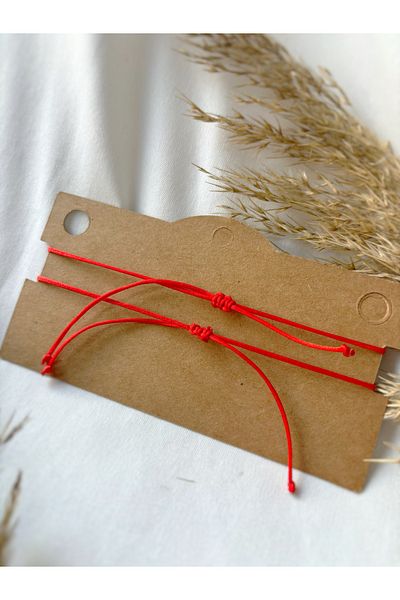 Atölye Merdiven Red Combination Anklet Set of 2