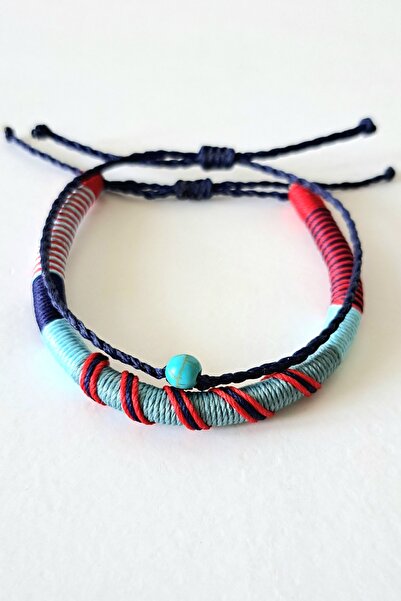 AYS TASARIM 2'li Renkli İp Bileklik.Rasta Bileklik.Şans Bilekliği. Arkadaşlık...