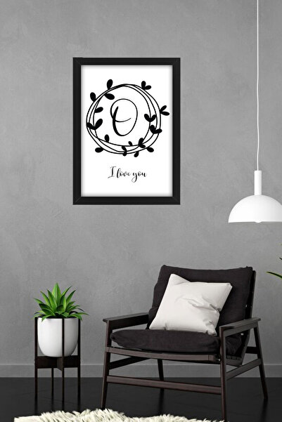 yhfoto O I Love You - A3 Dekorativni Re Sa šljokicama Crni Okvir - 30x40 Slik...