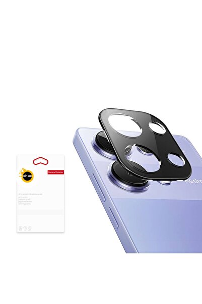 Rivor Xiaomi Redmi Note 13 Pro 4g Uyumlu Kamera Lens Koruyucu 3d Siyah Çerçev...