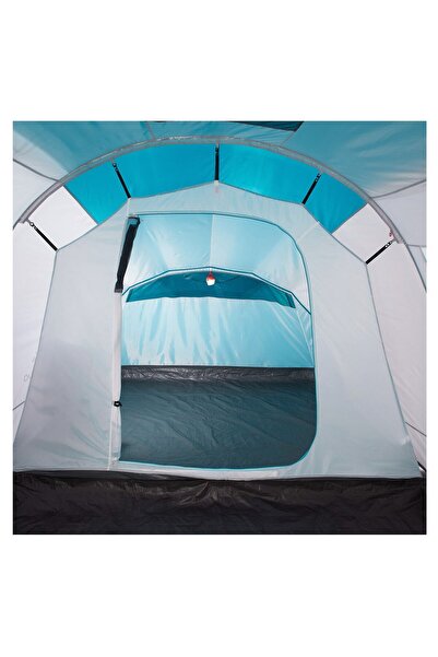 NIDAGE Dikdörtgen Outdoor 4 Kişilik Kamp Çadırı - 1 Oda - Arpenaz 4.1 60 x 100 Su Geçirmez Mavi 10 Kg Yaz