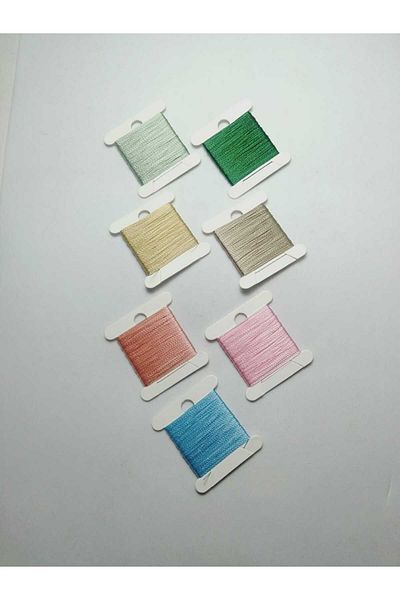 Eskişehir hobi sanat 7 Χρώματα 0,2 mm 10 μέτρα Λεπτές χάντρες προσευχής - Το πιο λεπτό χάντρες προσευχής είναι ιπποδρέμος