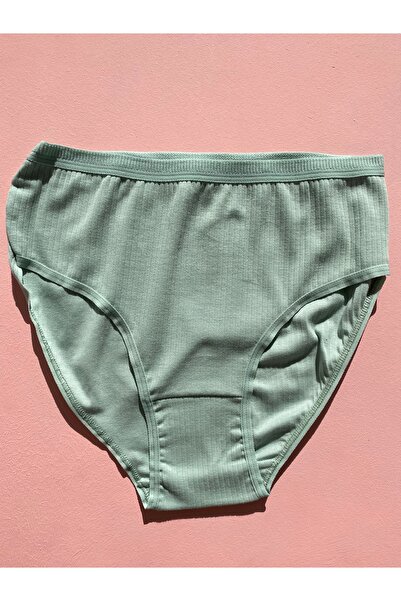 LEYNA BUTİK Chiloți bato triunghi pentru femei din 4 piese din bumbac cu cordon Lycra (ecru-roz-albastru-verde)