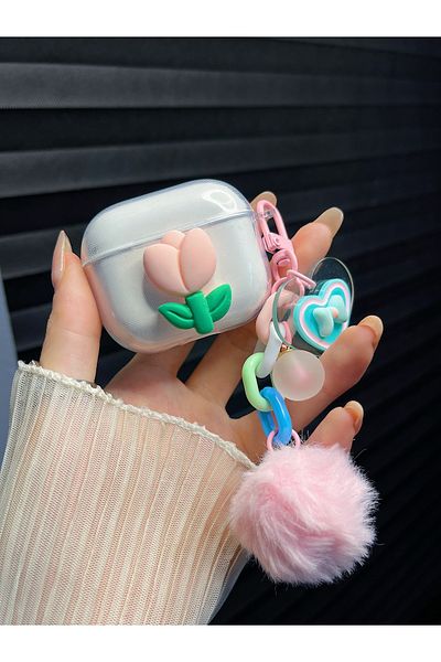 NANOSPACE AirPods 3. Generation - Transparent Ultra Case with Molded Chain and Compatible