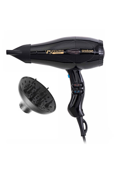 Ventoso V5 Exclusive 2500w Iyonik Profesyonel Saç Kurutma Ve Fön Makinesi Nero Vigolu