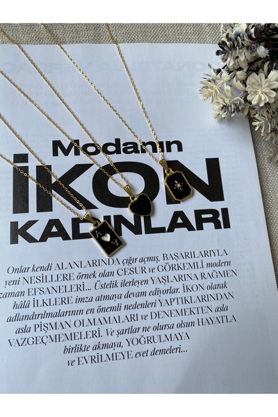 Mercy Aksesuar Kadın Altın Kaplama Best Friends Kolye 3 Lü Kolye Arkadaş Kolyesi