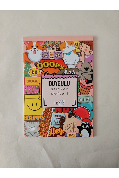 Genel Markalar Duygulu Sticker Kitapçığı 16 Sayfa - 24 * 17 cm / Defter Ajand...