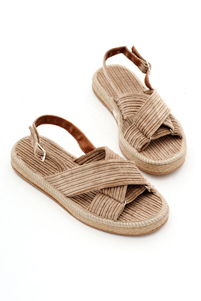 Tonny Black Women's Mink Cross-Strapped Ankle Strap Straw Knitwear Sandals