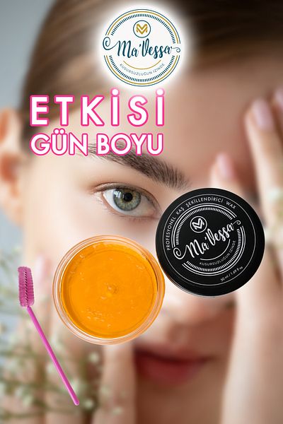 Ma'Vessa Professional Eyebrow Styling Fixing Wax 50 ml (With Brush Gift)