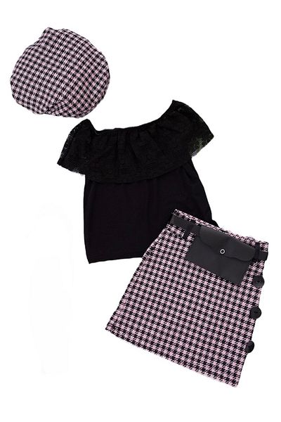 SANTRALBEBE Girl's Skirted 5-Piece Combination