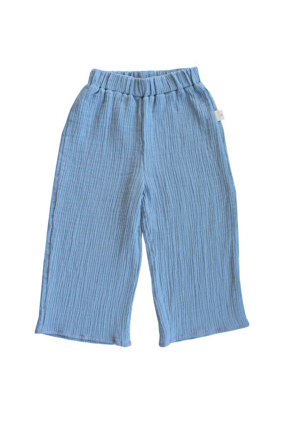 Miela Kids Set de crop de muselină - albastru cer