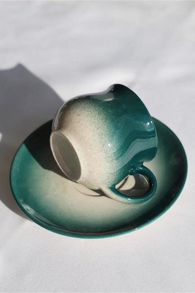 M'art Home Sipahi Emerald 2-Person Coffee Cup Set 150 ml