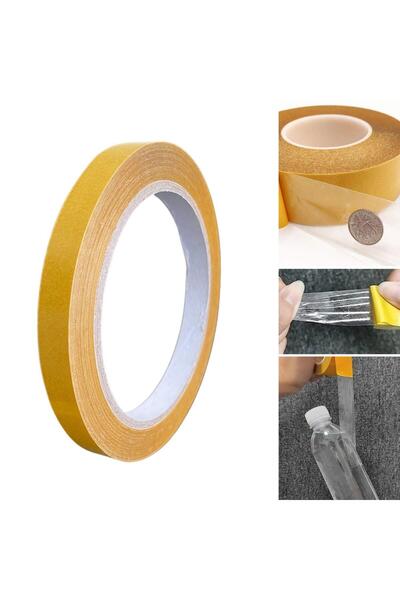 ipekbazaar Lacco Çift Taraflı Bant, 15 mm-25 Metre, İnce - Şeffaf, Deri Hobi Uğraşı vs için, 1 Adet