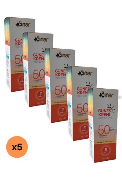 Çınar Extra High UV Protection Vitamin E Sunscreen - Adult&Baby 100mlX5