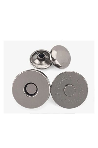 ipekbazaar 5 Adet Perçinli Çanta Mıknatısı, 18mm, Siyah Nikel