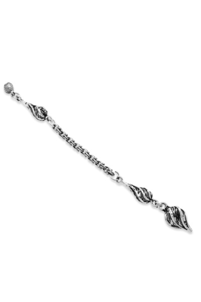 Tesbihane Çeşmi Bülbül Tasarım Silver Renk Arnavut Zincirli Kararmaz Metal Püskül