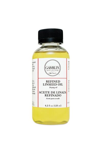 GAMBLIN COLORS Gamblin Refined Linseed Oil 4.2 Fl Oz 125Ml