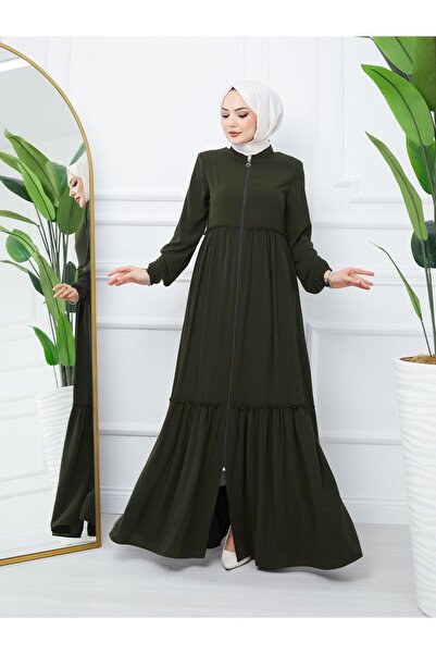 KMKkombin تنورة نسائية مطاطية بأكمام وخصر برباط من KMKOMBIN