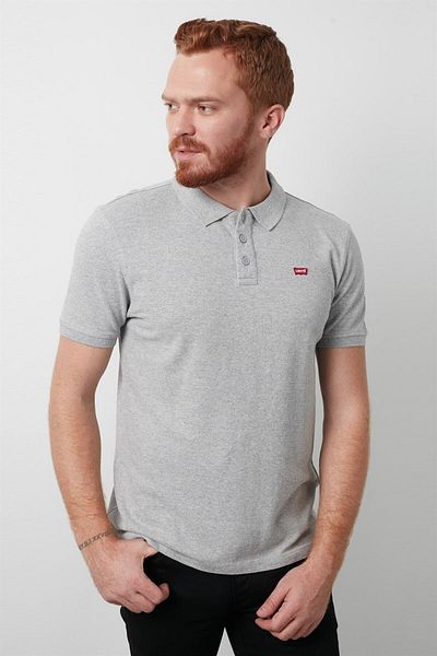 Levi's Men's Polo Neck Gray T-shirt A0229-0007