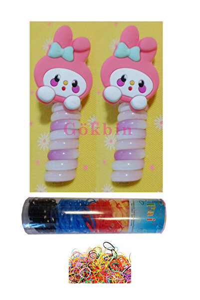 Gökbin Catarame pentru coadă de cal cu fundă în spirală pentru fete cu ursule...