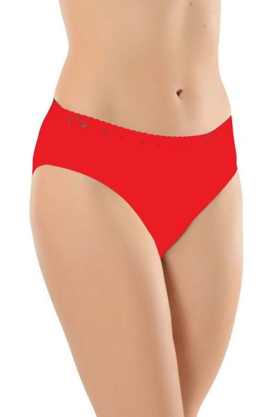Belinay 6 Pieces 04 Women's Modal Lace Waist Panties Red M