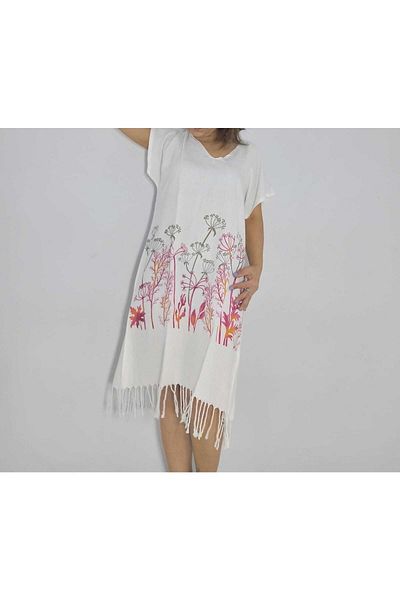 Nevin Acar Φόρεμα παραλίας Red Chicory Plus Size Peștal