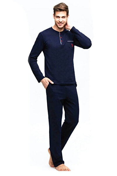 U.S. Polo Assn. الولايات المتحدة الأمريكية بولو Assn.طقم بيجامة رجالي باللون ...