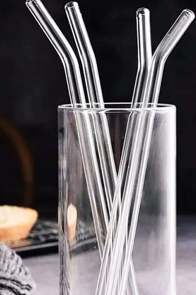 Purelegant 6-Piece Glass Pipette Thermosilicate (Heat Resistant) 1St Quality Glass Straw