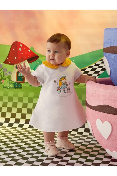 Maya And Luca Rochie cu model Alice cu detaliu cu rever cu buline
