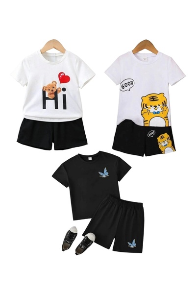 ENSE Σετ 3 τεμαχίων με καλοκαιρινό εμπριμέ σχέδιο (κάτω και επάνω μέρος) // ε...