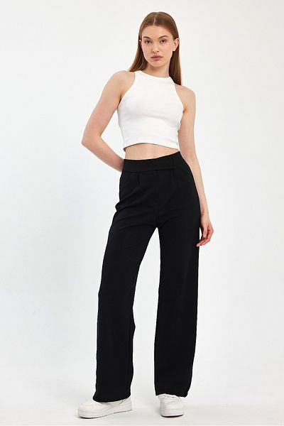 ElitWear Flexible CREPE FABRIC PALAZZO PANT WITH CIRT COVER AND ELASTIC WAIST