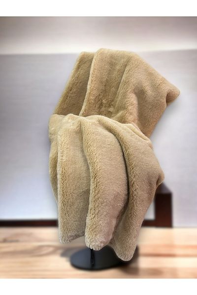 PLUSH STUDIO Zp Toscana 800 Gr, Εισαγόμενο Μπεζ Κρεμ βελούδινο ύφασμα 100x150cm Rabbt Textile Home Textile
